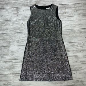 Shoshanna Silver Metallic Dress Size 2